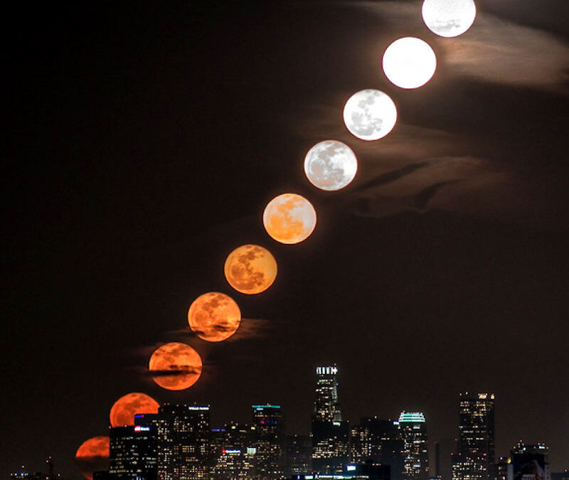 A ascensão da lua em Los Angeles